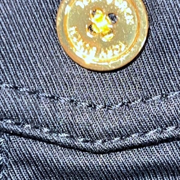 NWOT Tory Burch Dacey Navy Ruffled Stretch Cotton Logo Skirt Sz 4 $295 - Picture 4 of 6